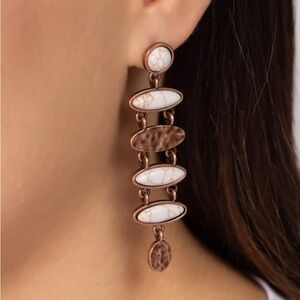 White Crackle Stone - Copper